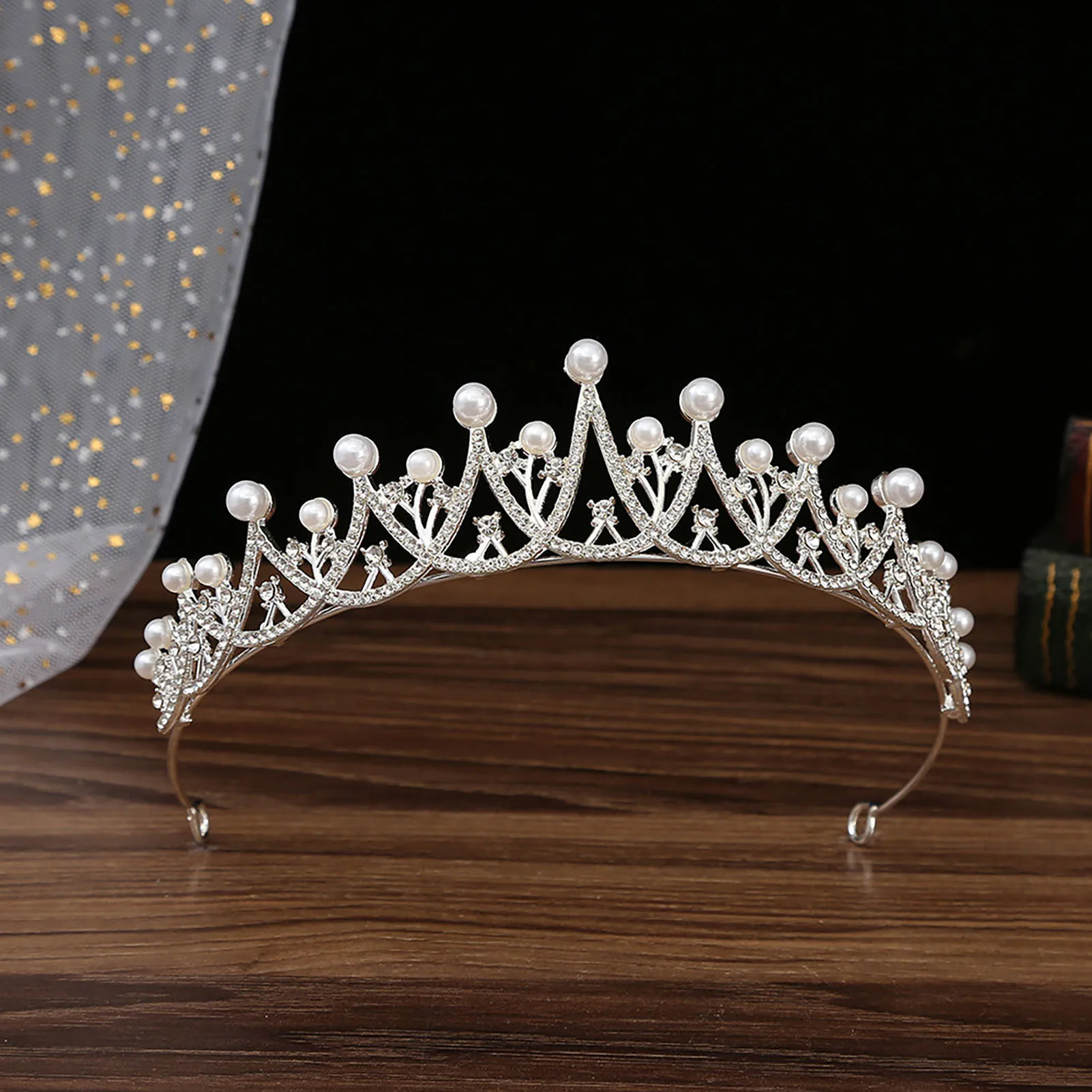 Hollow Out Crowns Hair Jewelry Rhinestones Stable Bridal Hair Accessory for Princess Party Favors Accessories