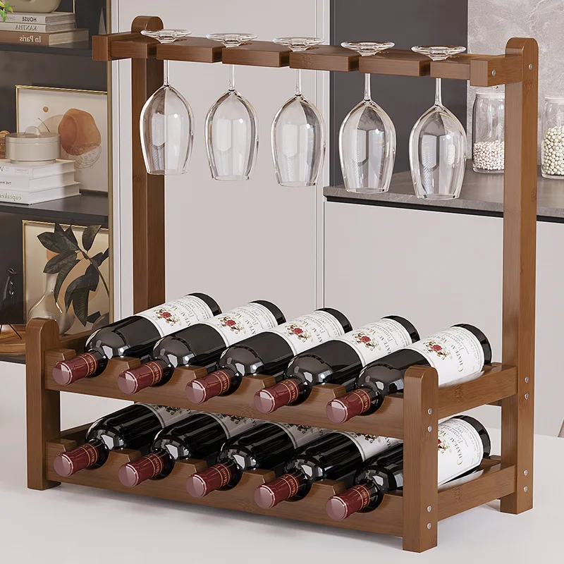 Estante de Vino Sencillo para el ar, Soporte de Exhibición para Múltiples Botellas, Decoración de Escritorio, Organizador ...
