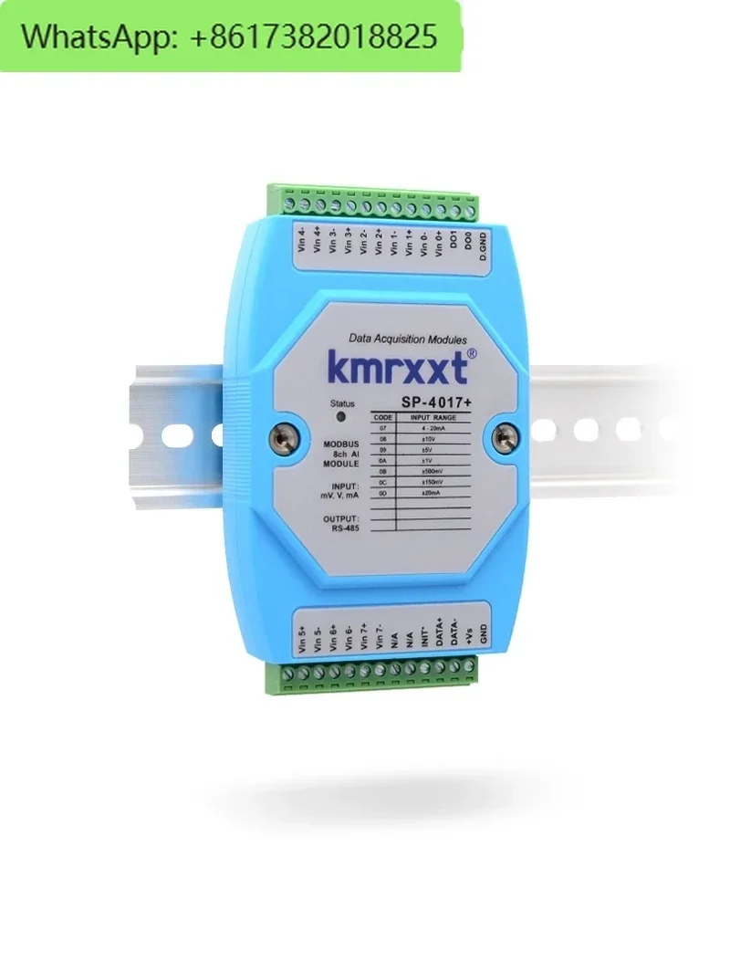 Current voltage analog output input digital temperature acquisition 485 remote IO module Modbus RTU