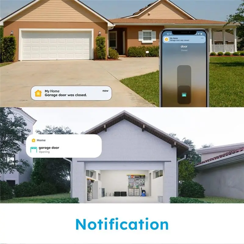 A31T Smart WiFi Garage Door Switch for HomeKit Remote Control via Siri CarPlay Alexa for Google Home US Plug