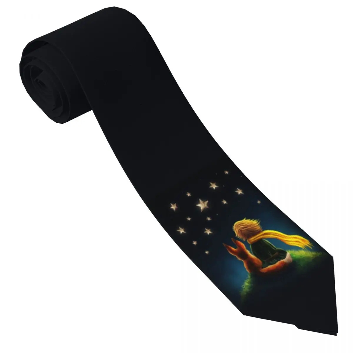 

The Little Prince Tie Cute Cartoon Retro Trendy Neck Ties For Men Leisure High Quality Collar Tie Design Necktie Accessories