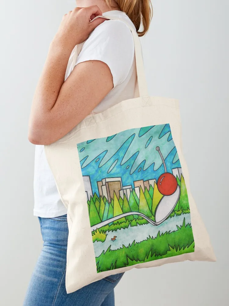 Spoonbridge and Cherry Sculpture Tote Bag tote bags aesthetic canvas tote Handbags