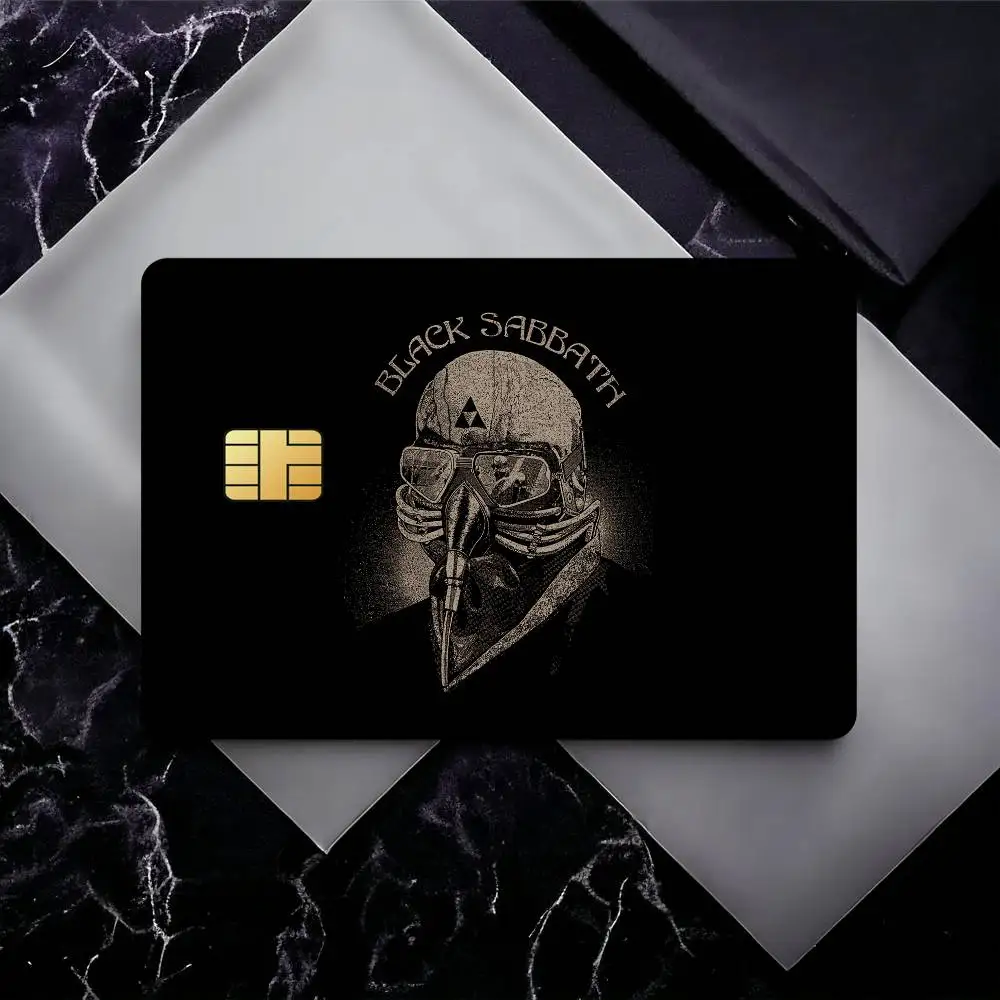 Band B-Black Sabbath Waterproof Skin Sticker Bank Bus Metro Access Card Protective Film Card Sticker Girl Gift
