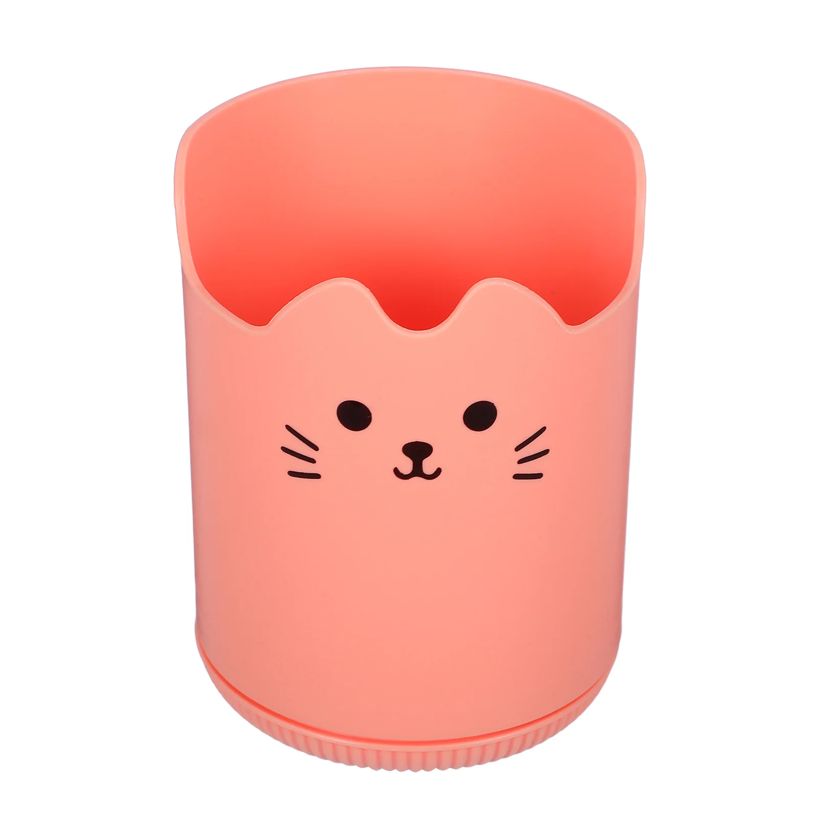 صندوق تخزين حامل أقلام مكتبي ذو سعة كبيرة، تصميم كرتوني وردي، منظم متعدد الوظائف لفرش المكياج المدرسية والمكتبية #6