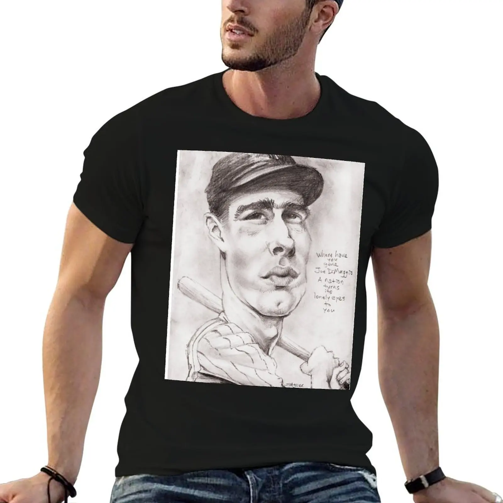 

t shirt cotton graphic caricature Sheik T-Shirt DiMaggio' shirts funny by gourmet Joe t man