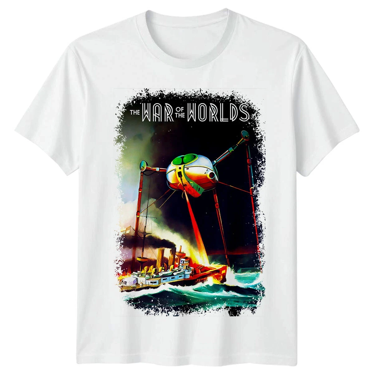 Der Krieg der Welten (1953) Film T-Shirt Damen Herren Baumwoll-T-Shirt Lässiges Sommer-Oversize-Humor-Kurzarm-Streetwear-Oberteil – Detail 7