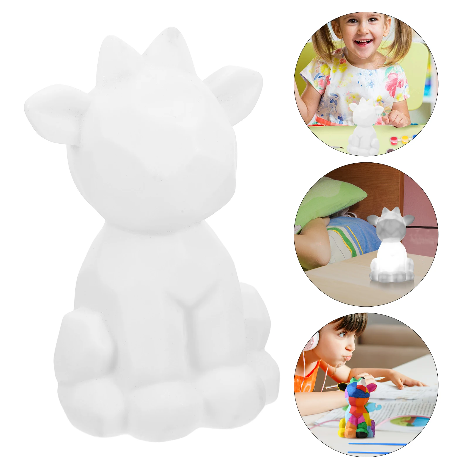 

1 Set Diy Doodle Deer Night Light Kit Geometric Style Unfinished Lamp Creative Art Craft For Kids Adults Birthday Gift Home
