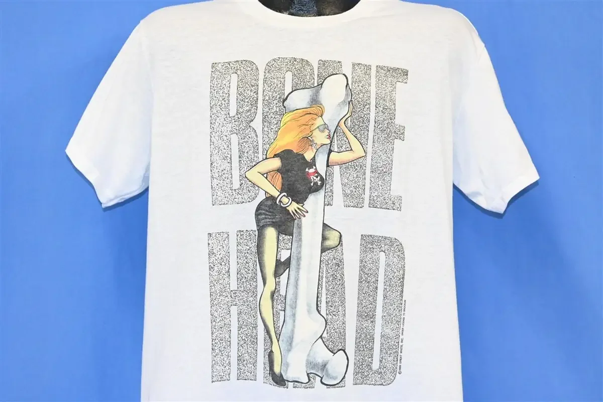 80s Great White Bone Head Double Header Tour Heavy Metal 1989 Concert T Shirt Large