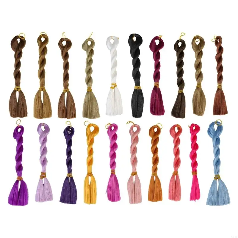 

54DF Heat Resistant Doll Hair Extension 60cm Length Synthetic Fibers Wigs For Craft Doll Braiding Curling And Styling