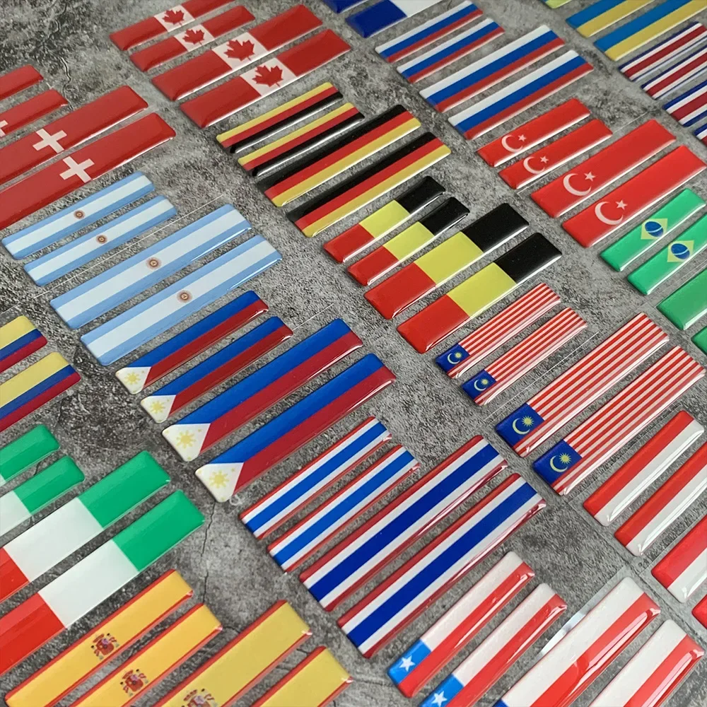 S T.National Flag สติกเกอร์ 3D หยดกาวหมวกกันน็อกกันน้ําอุปกรณ์ตกแต่งรถจักรยานยนต์สะท้อนแสง National Flag โลโก้