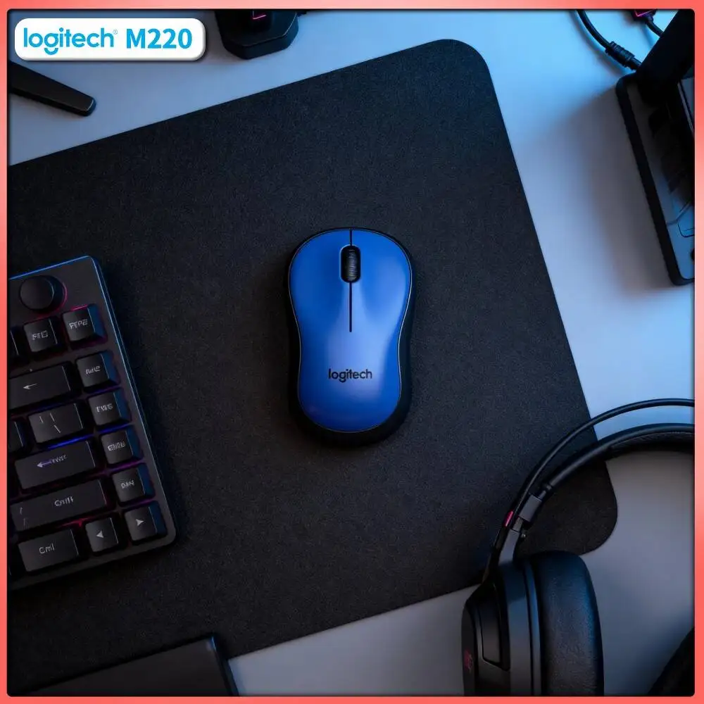Logitech M220 Wireless Mouse Silent Operation 10m Working Range 2.4GHz USB Nano Dongle 18-Month Battery Mac Accessory