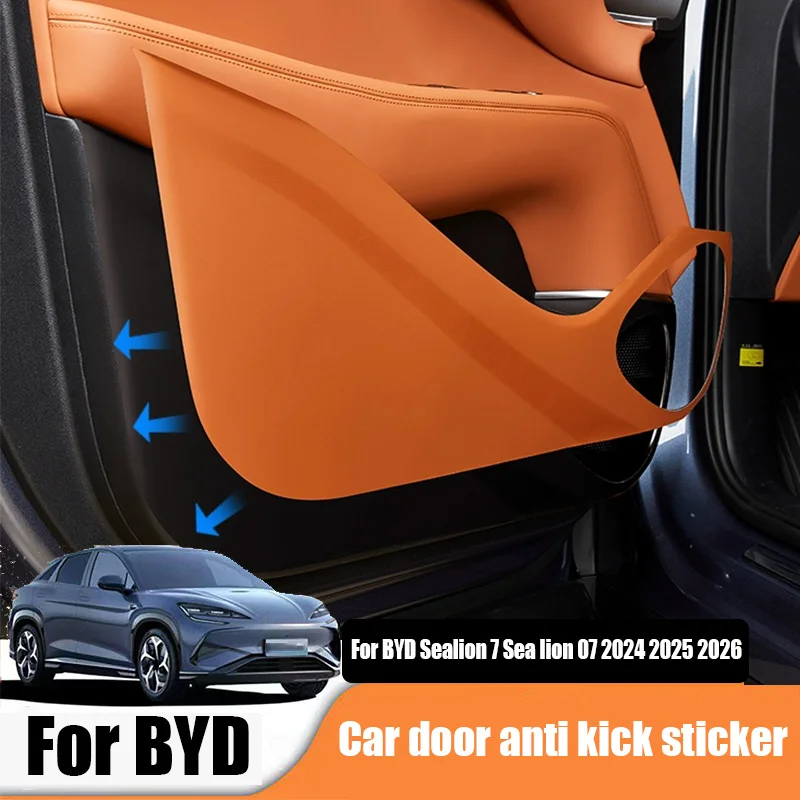 

For BYD Sealion 7 Sea lion 07 EV 2024 2025 Car door anti kick protection sticker interior protective equipment