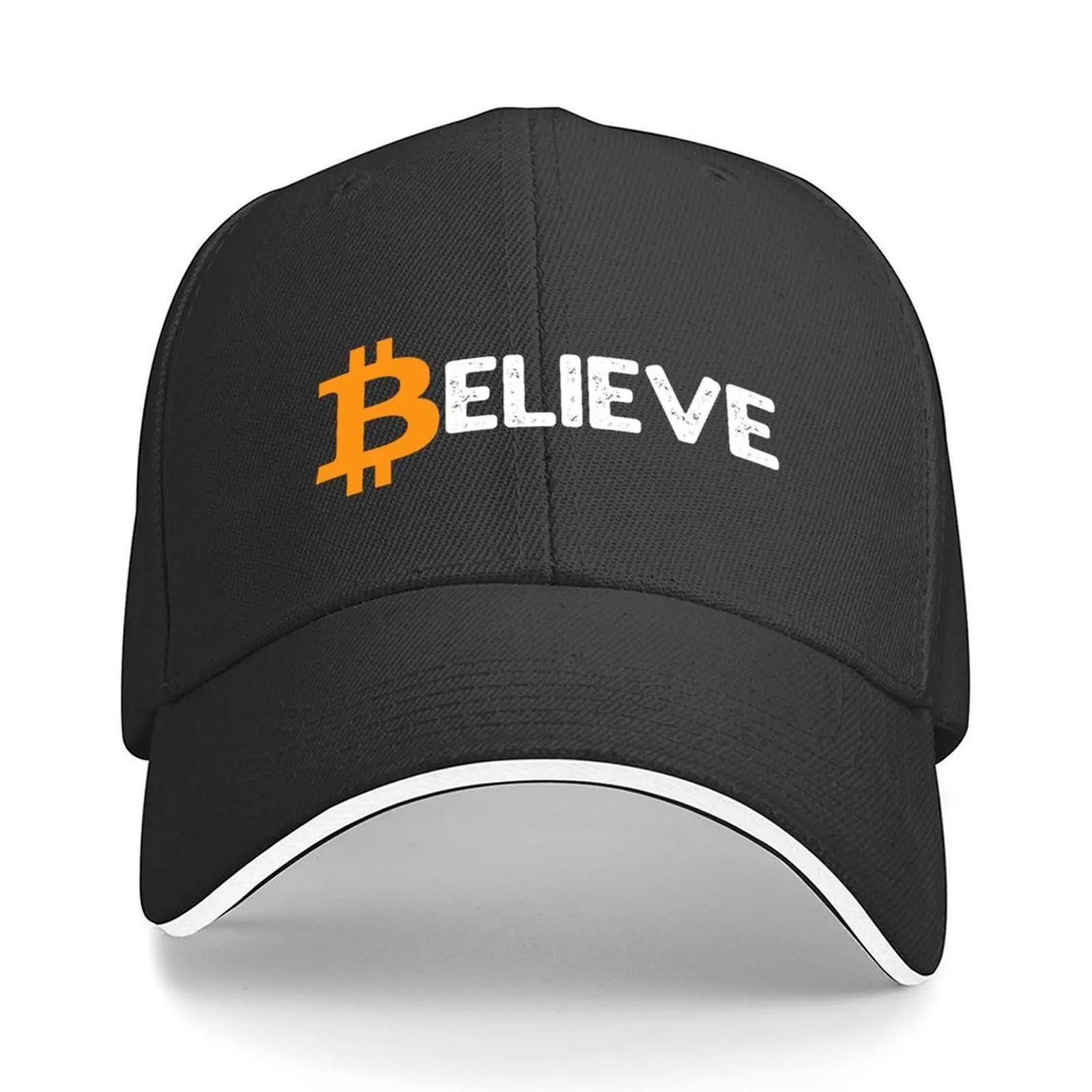 

Bitcoin Believe BTC Crypto Distressed Cryptocurrency Coin Blockchain Gift Baseball Cap Snapback Cap Caps Male Women's