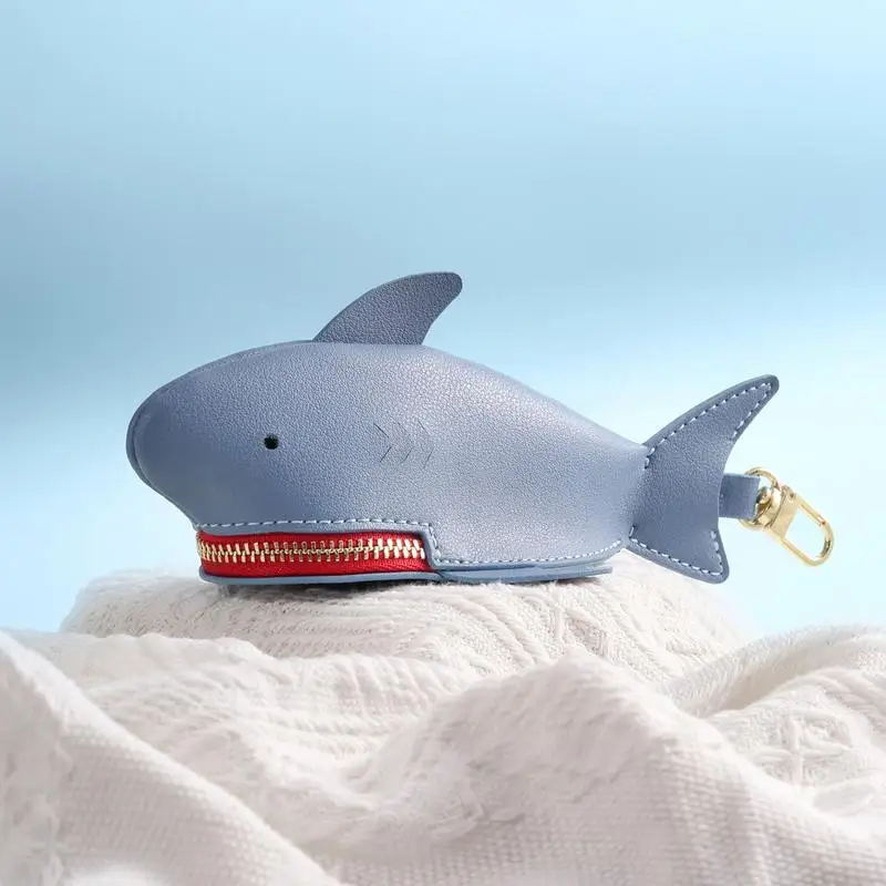 Whale Shark Coin Purse Novelty Coin Pouch Animal Zipper Keychain Change Purse Cartoon Cosmetic Items Bag Small Wallet