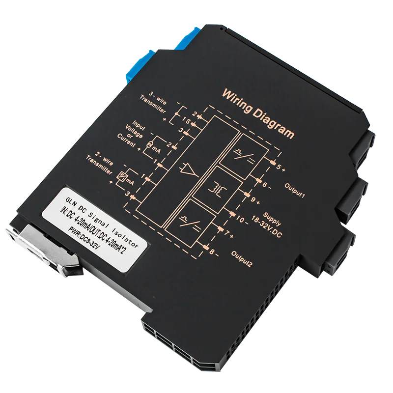 1 In 2 Out DC Analog Signal Isolator 4-20mA to 0-10V Signal Isolator 0-10v to 4 20ma Converter DC Analog Signal Isolators