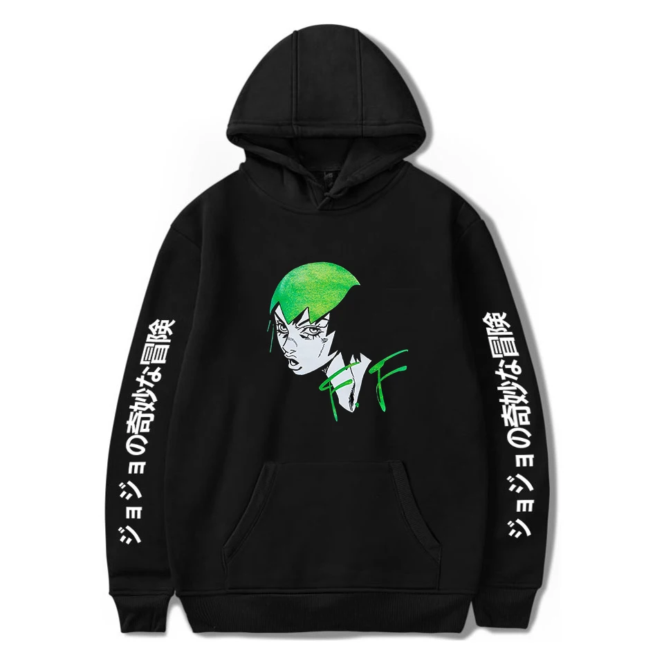 Jojo Bizarre Adventure Stone Ocean Hoodie Long Sleeve Black Sweatshirt Women Men's Hoodie Harajuku Streetwear  Anime Clothes