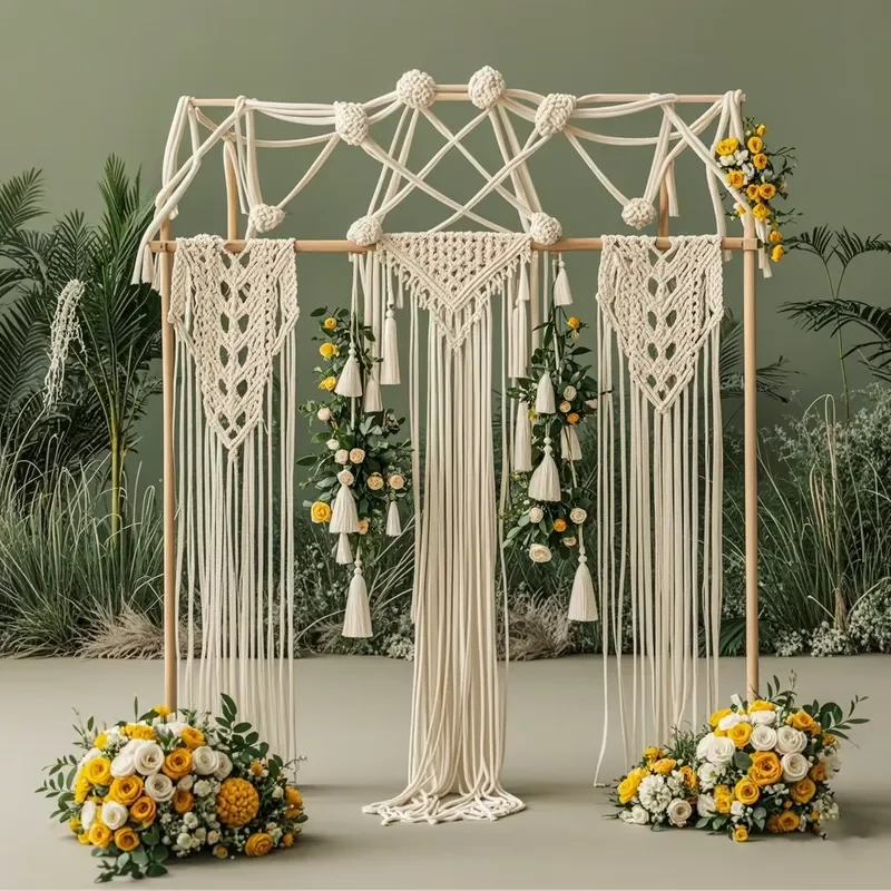 Customization Decoration Wedding Backdrop Large Macrame Wedding Venue Background Decoration Large Tassels for Decor