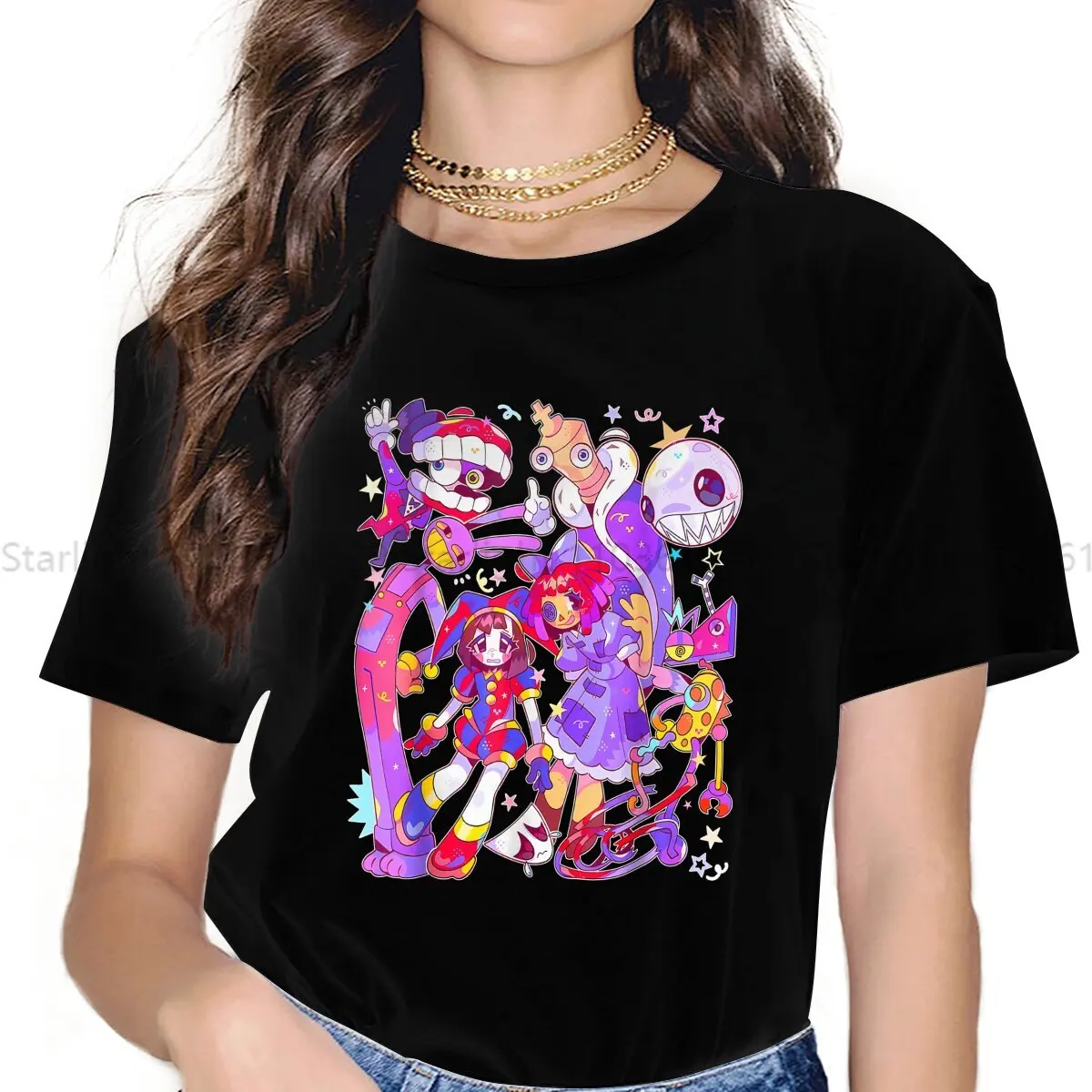 Ragatha Jax Other Women's T Shirt The Amazing Digital Circus Girls Tees Kawaii Polyester Tops Basic Tshirt y2k Fashion