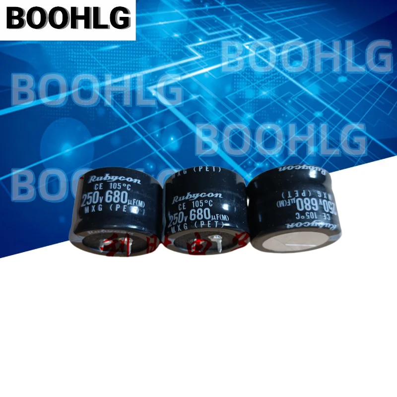 2PCS MXG Series Aluminum Electrolytic Capacitor 250V 680UF 35×25mm Radial Lead Low ESR Power Filter Capacitor