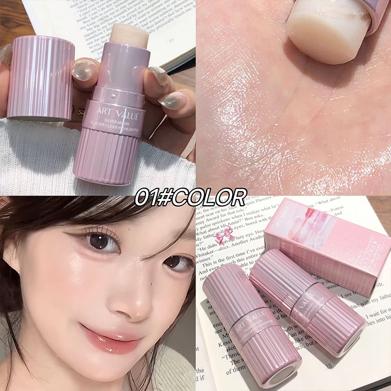 

Shimmer Highlighter Stick Natural Water Light Clear Fine Shining Pearl Contour Shading Brightening Face Illuminator Dupes Makeup