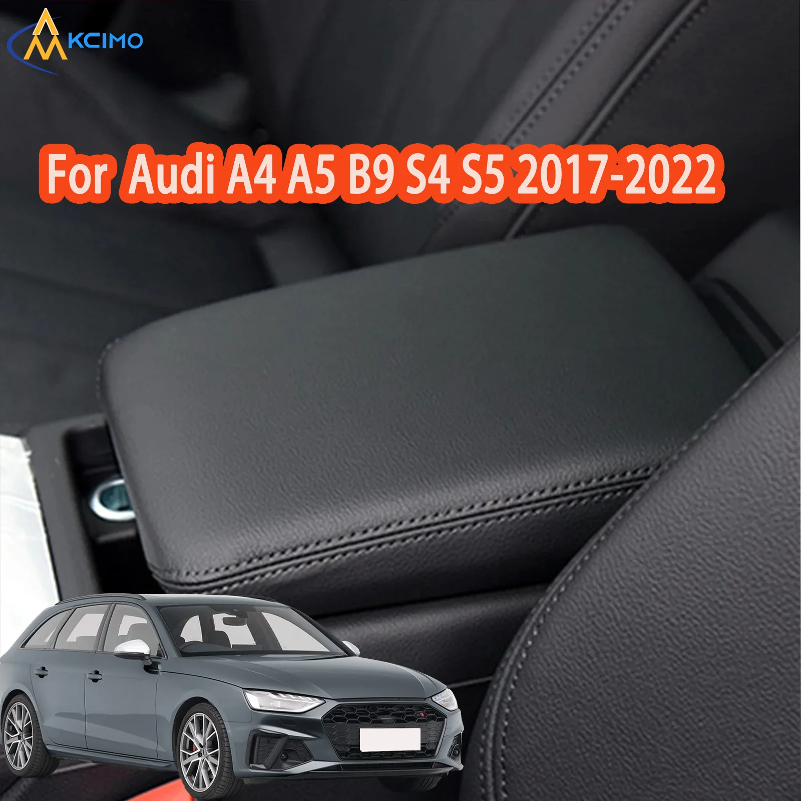 

For Audi A4 A5 B9 S4 S5 2017-2022 Car Armrest Cover Scratch proof Waterproof Cover Microfiber Leather Car Interior