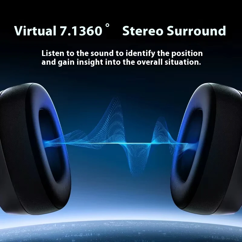 ATK Mercury M1 Wireless Headphone 3Mode Virtual 7.1 surround sound Call Noise Reduction Long Battery Life Custom Gaming Headset