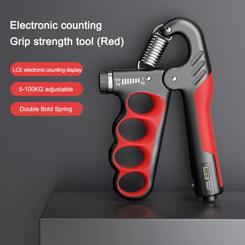 5-120KG Grip Strength Trainer Wrist Expander Adjustable Resistance Finger Exerciser Smart Counting Hand Gripper for Muscle Build