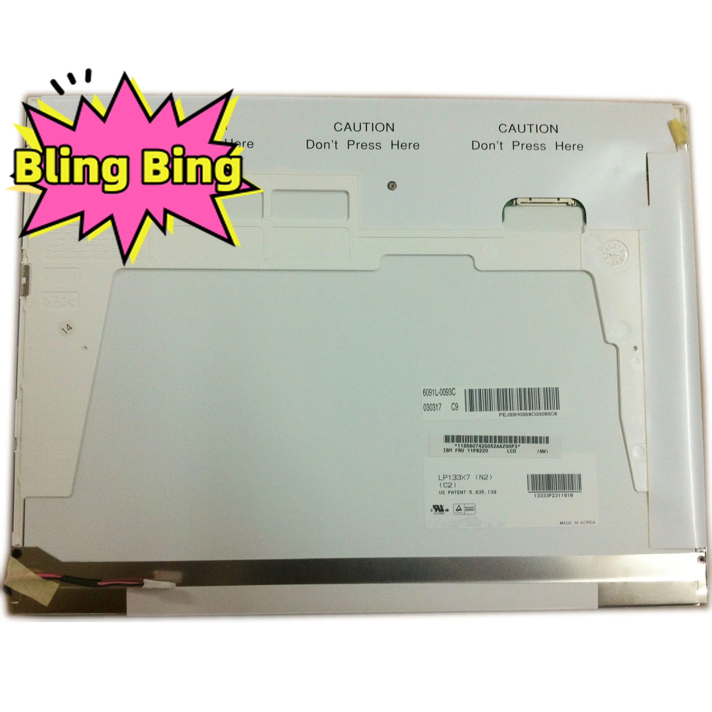

LP133X7 N2C2 fit 13.3" 20 PIN 1024X768 Laptop TM133XG-07 UB133X01-2 LP133X7 XF LCD LED Display Screen NEW