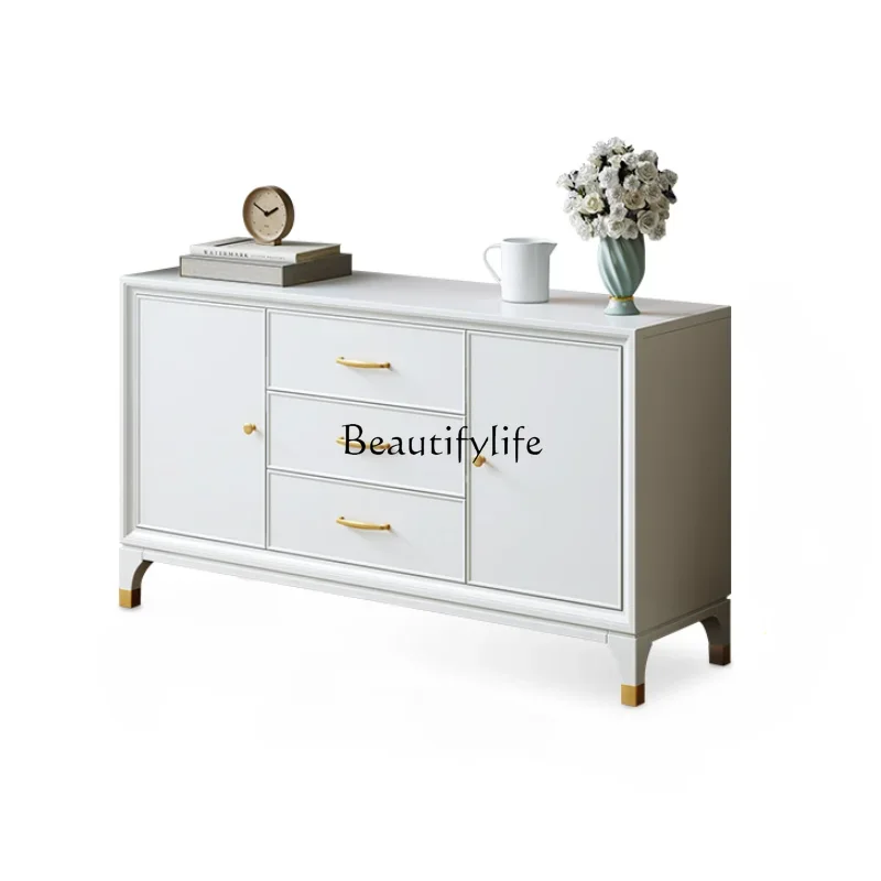 

FG26American solid wood TV cabinet small apartment storage locker integrated modern and simple