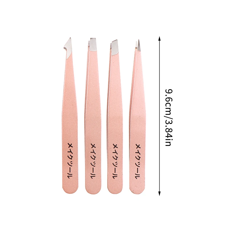 1/2/4pcs Eyebrow Tweezers Set Professional Tweezer For Eyebrow Great Precision For Facial Hair Splinter And Ingrown Hair Removal