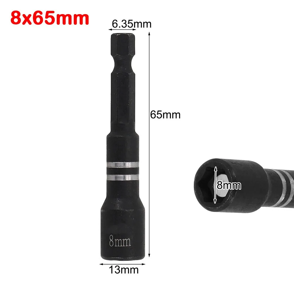 

Durable 8mm Magnetic Nut Screwdriver DIY Anti-slip Hex Shank Driver Wrench for Power Drills Drivers Kit