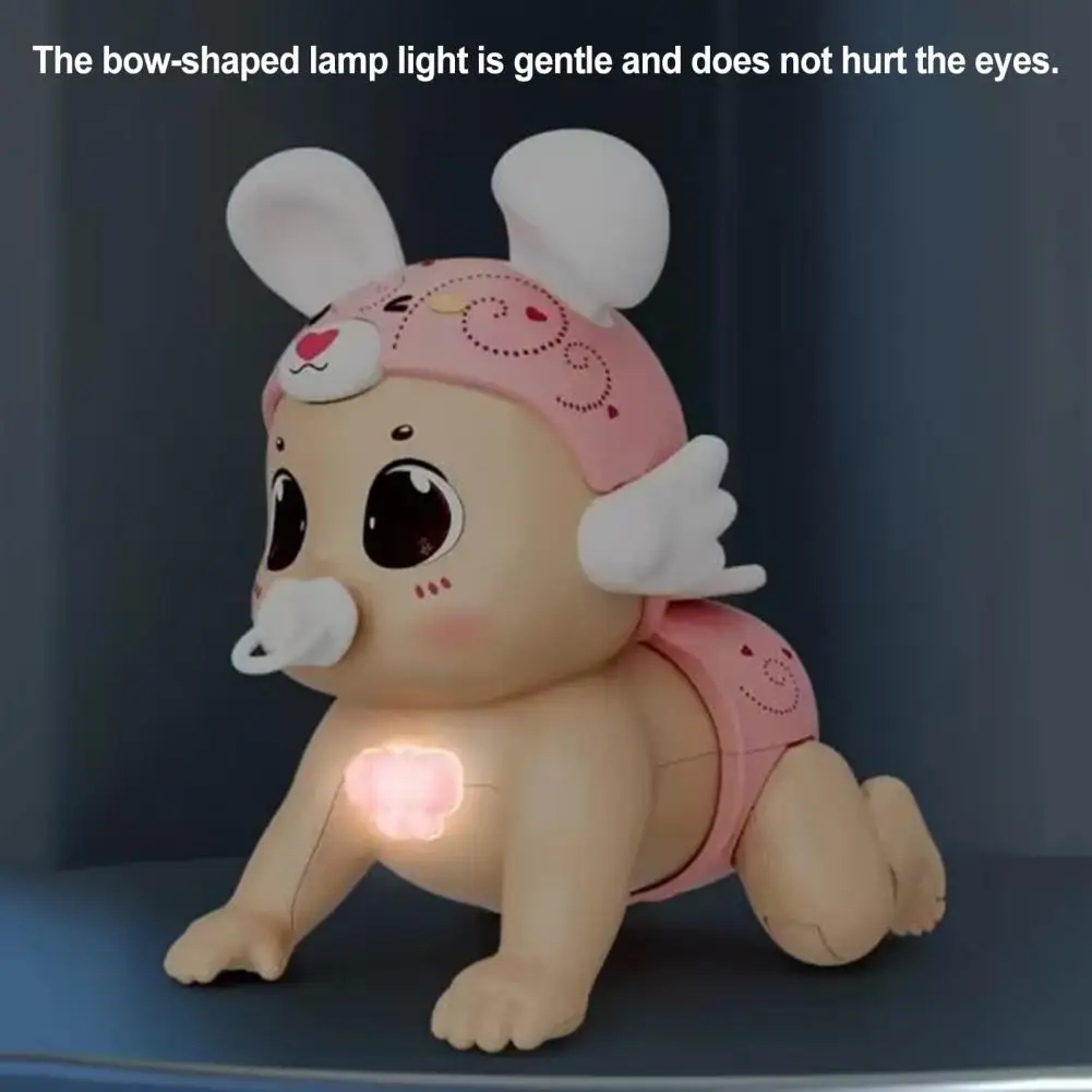 Musical Baby Walking Toy Baby Doll Toy with Music Light Usb Rechargeable Infant Toddler Boys Girls Walking Crawling Learning