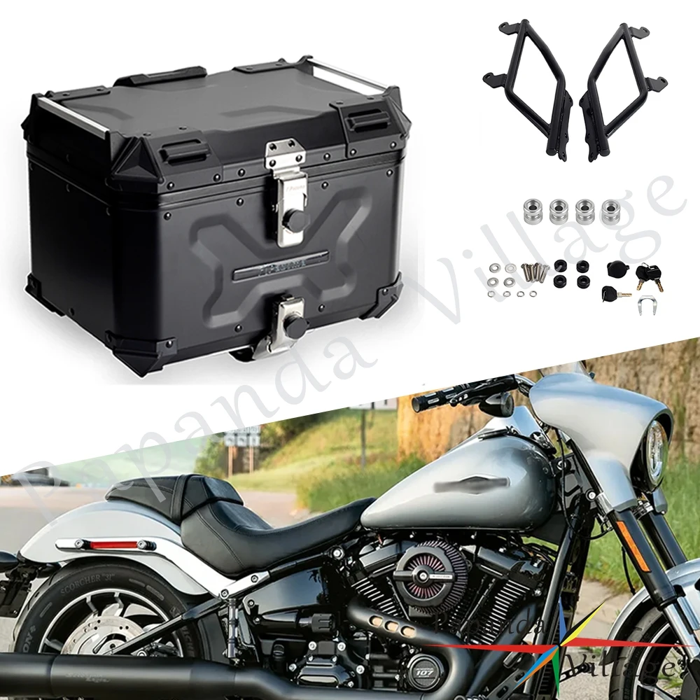 Motorcycles 42L Rear Luggage Box Container Tail Case Trunk For Harley Softail Low Rider Sport Glide FLSB FXLR S FXLRS 2018-2025