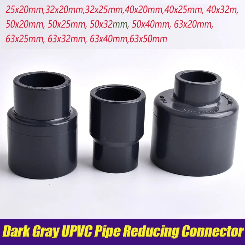 1-10pcs/lot 20~50mm To 25~63mm UPVC Pipe Reducing Connector Irrigation System Hydroponics Frame Aquarium Fish Tank Direct Joint