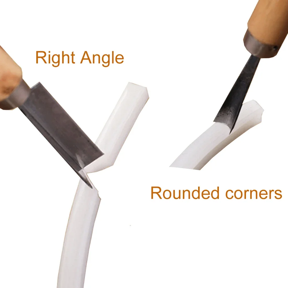 Split Neon Light Right Carving Knife Angle Arc Cutter Hand Tool Knife Soft Silicone Strip Accessories