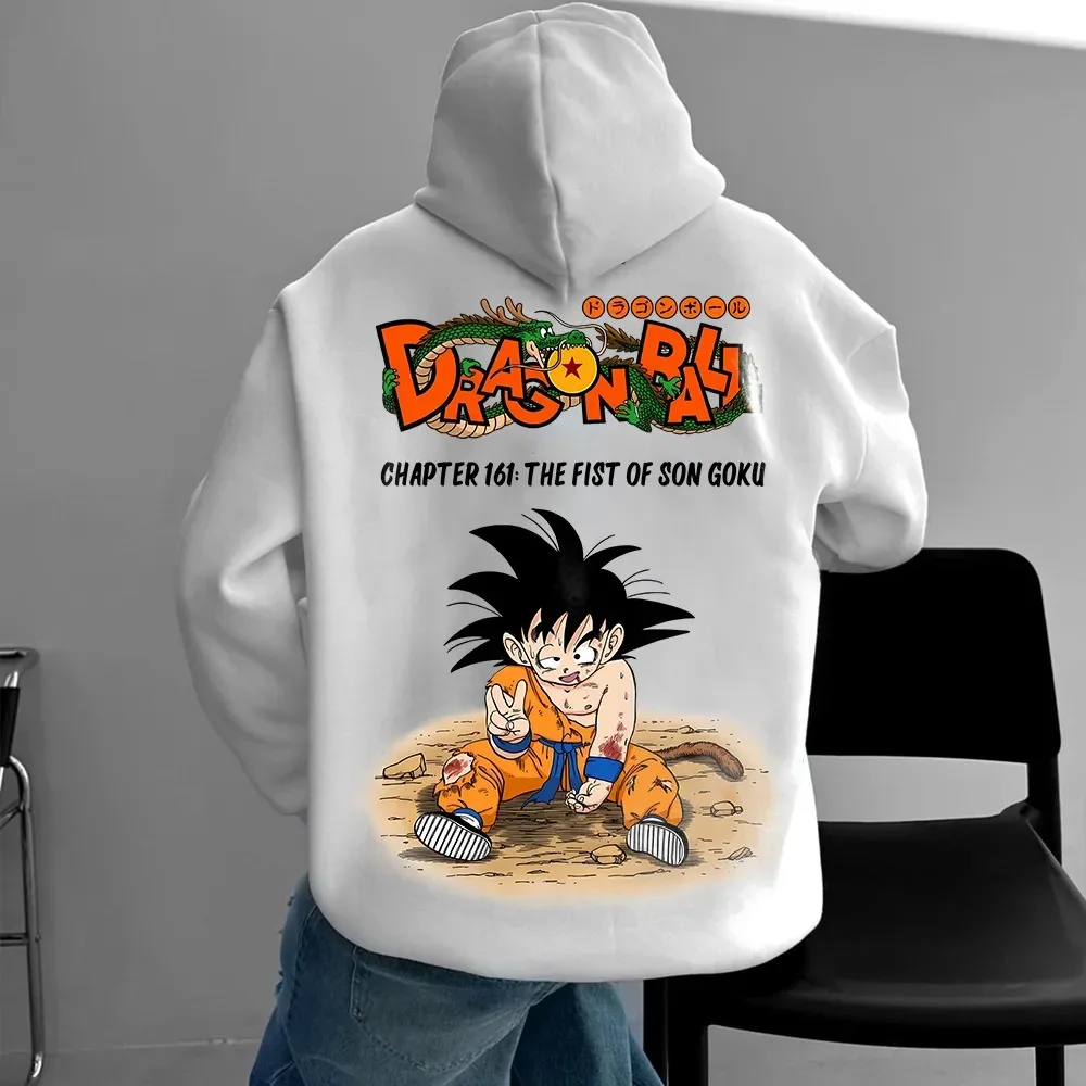 Harajuku Anime Dragon Ball 2025 New Hoodie Street Wear Men Autumn Winter Hooded Sweater Oversized Women Long-sleeved Unisex Top