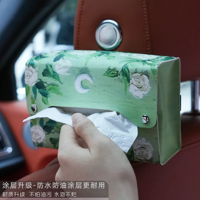 Luxury Tissue Box PU Leather Napkin Case Tissue Paper Holder Desktop Home Decoration Creative Paper Towel Cover Kleenex Box