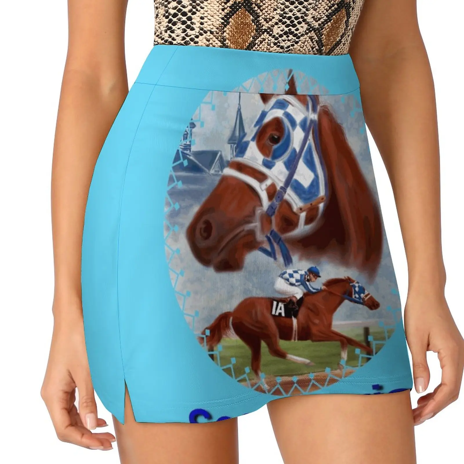 Sekretariat Tiga Mahkota Rok Pemenang Mode Wanita Rok Celana 2022 Rok Mini Rok Pendek Kantor Kuda Balap Sekretariat