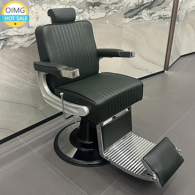 Comfortable Ergonomic Barber Chair Plush Upholstered Salon Chair Hairdressing Studio Beauty Space Salon De Coiffure Furniture