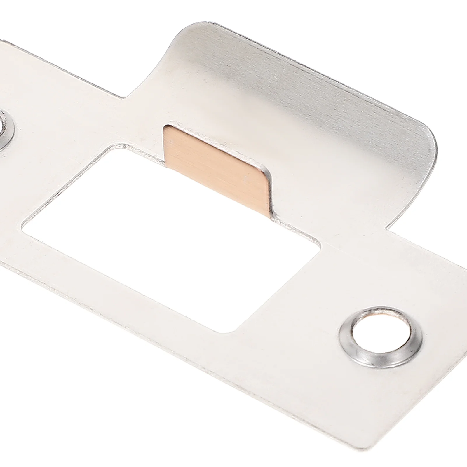 Plaque de langue de verrouillage, 2 pièces, renfort de porte en acier inoxydable, Durable, installation facile, couvercle de pêne dormant, plaque de frappe de pêne dormant