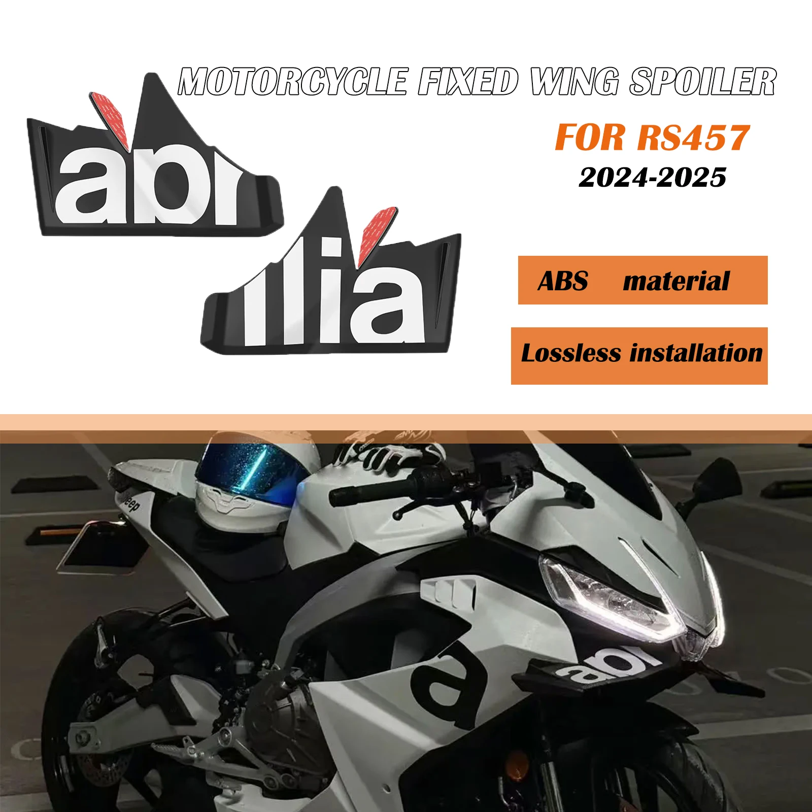 

Для Aprilia RS457 RS457 2024-2025 GP WING DOWNFORCE NAKED передние спойлеры, нижний спойлер, нижняя губа