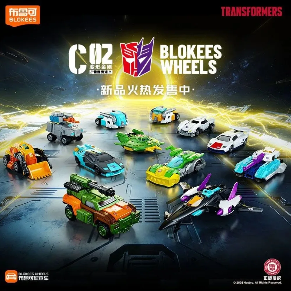 2026 Original Transformers Blokees Wheels c01-C02Wreck&Rule! Series Blind Box Autobot Anime Peripheral Collection Toys Gift