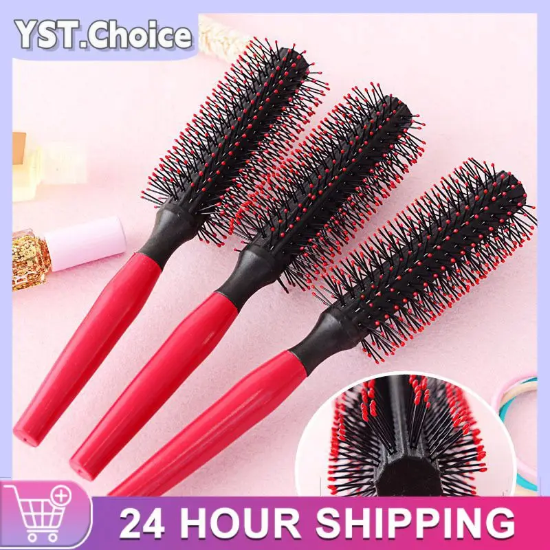 دوامة المهنية البلاستيك فرشاة مستديرة كويف الأسطوانة مجعد الشعر مشط تصفيفة الشعر مدلك فرشاة الشعر خلع الملابس صالون الحلاق مشط