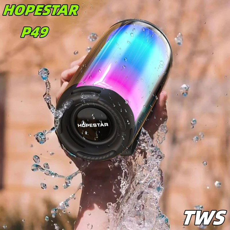 

HOPESTAR P49 Wireless Pulse Outdoor IPX4 Waterproof Portable Subwoofer Bass Speakers Wireless RGB Bluetooth Speaker Caixa De Som