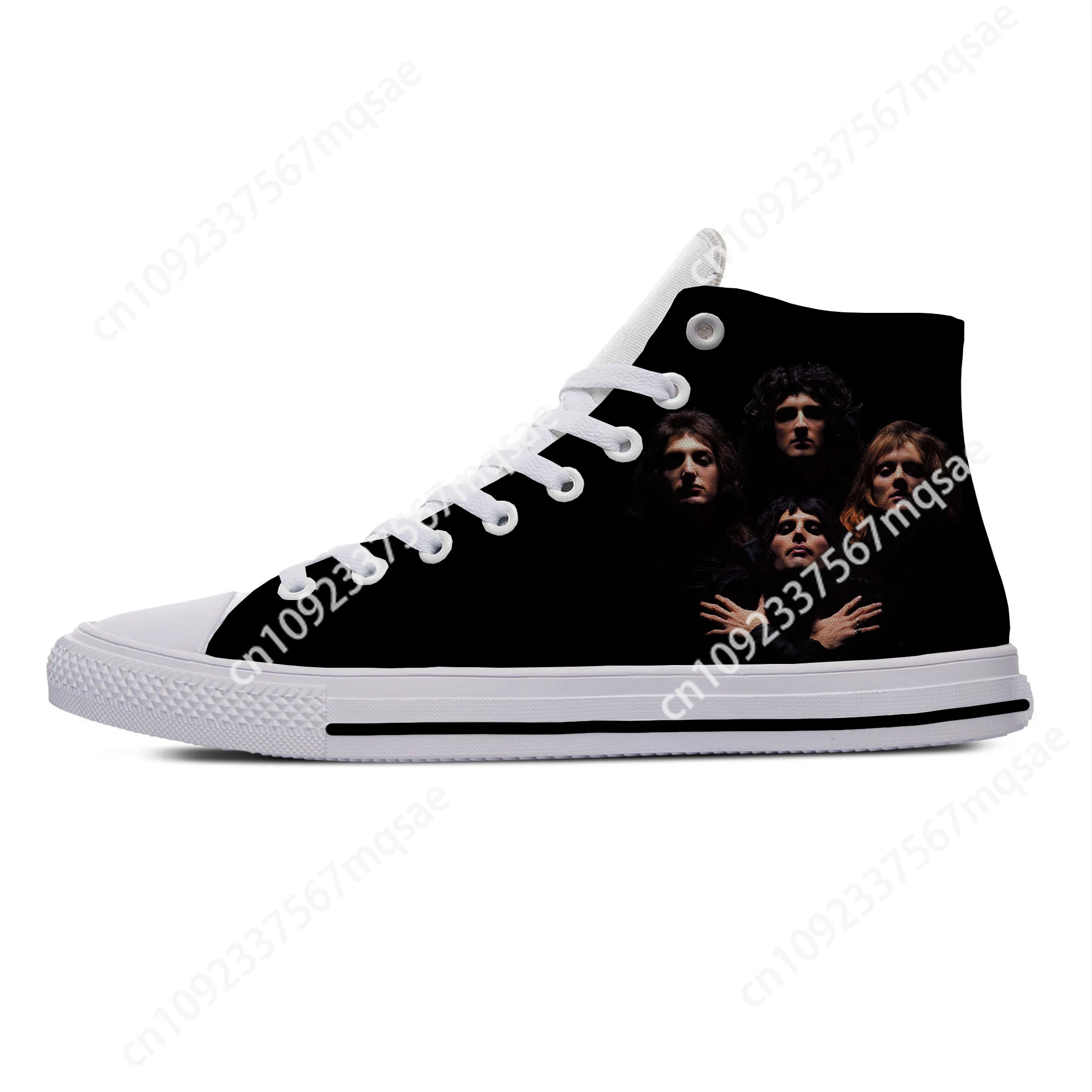 Hot Queen Rock Band Freddie Mercury Music Fashion Casual Shoes High Top Lightweight Men Women Sneakers Breathable Board Shoes