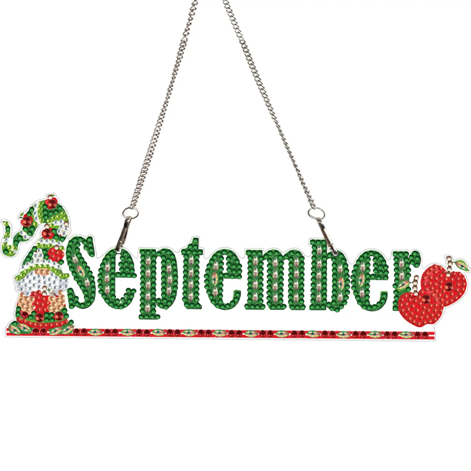 

Elf Calendar 2D/Flat DIY Rhinestone Diamond Art Window Pendants Special Shape Hanging Diamond Art Kits Wall Door Decoration