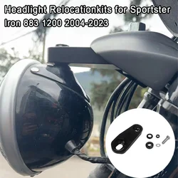 Headlight Adjustable Bracket Relocationkits for Harley DYNA Low Rider S 06-17 Sportster Iron 883 1200 04-23