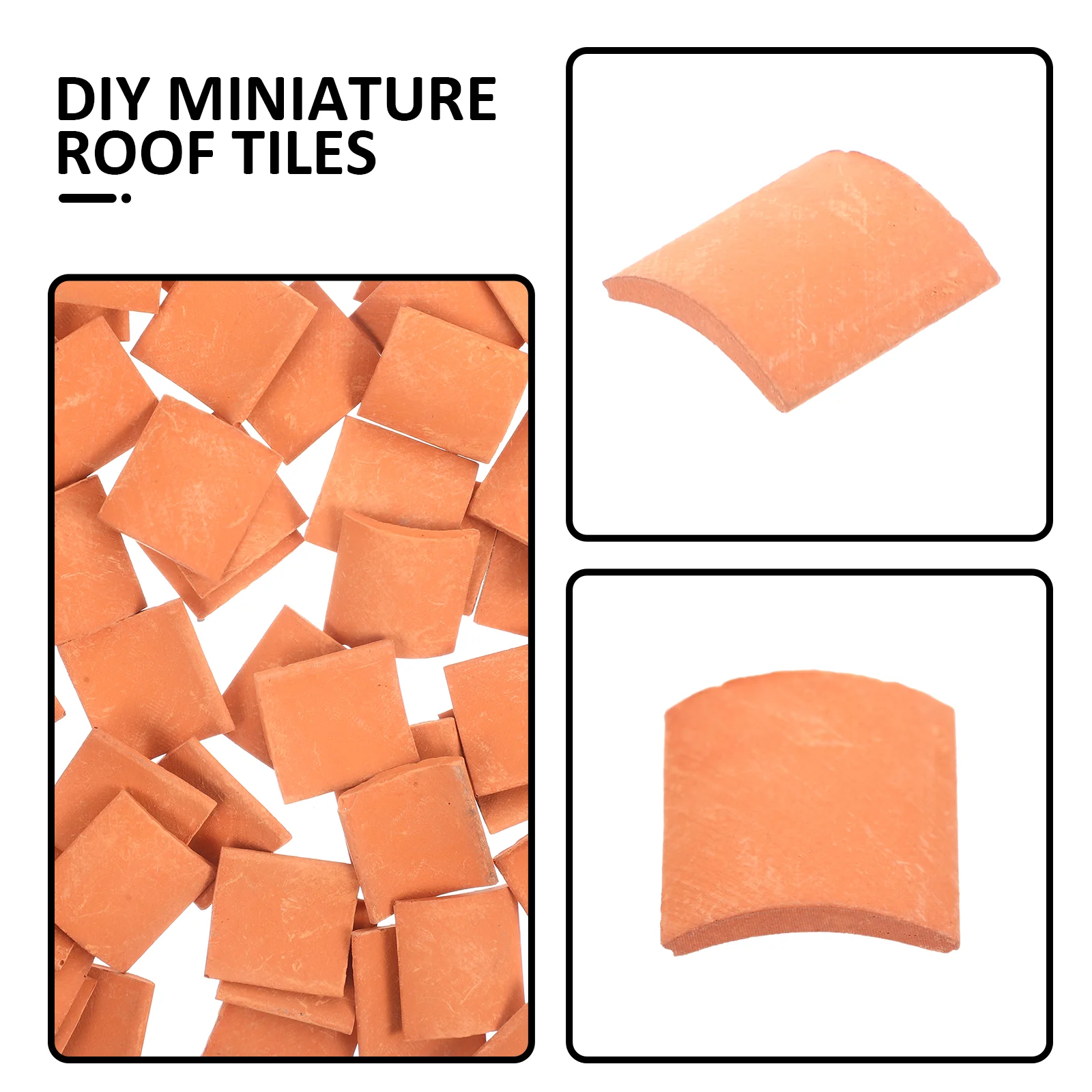 80 stuks Mini Bricks Decor Kleine Dakpannen Modellen Zandtafel Huisdecoratie Decors Fake Clay DIY Layout Props Miniatuur