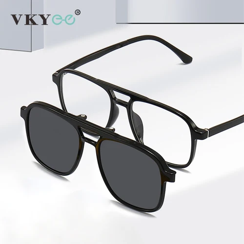 Imagen 2 del producto VICKY gafas de sol polarizadas con Clip magnético abatible prescripción personalizable TR90 miopía hipermetropía gafas de lectura TJ2193