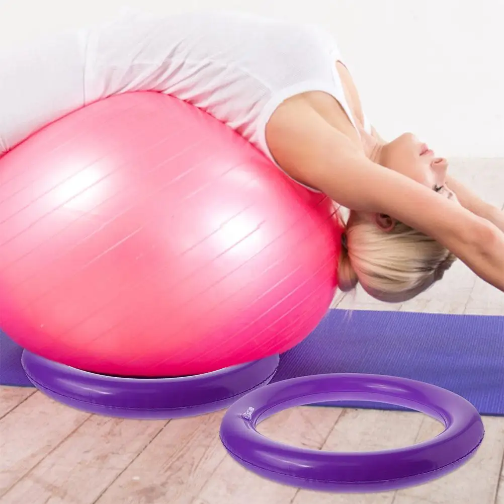 2Pcs Yoga Yoga Ball Befestigungs Ring Basis Aufblasbare Ständer PVC Befestigungs Ring Stabilität Balance Übung Ausrüstung Runde Halter